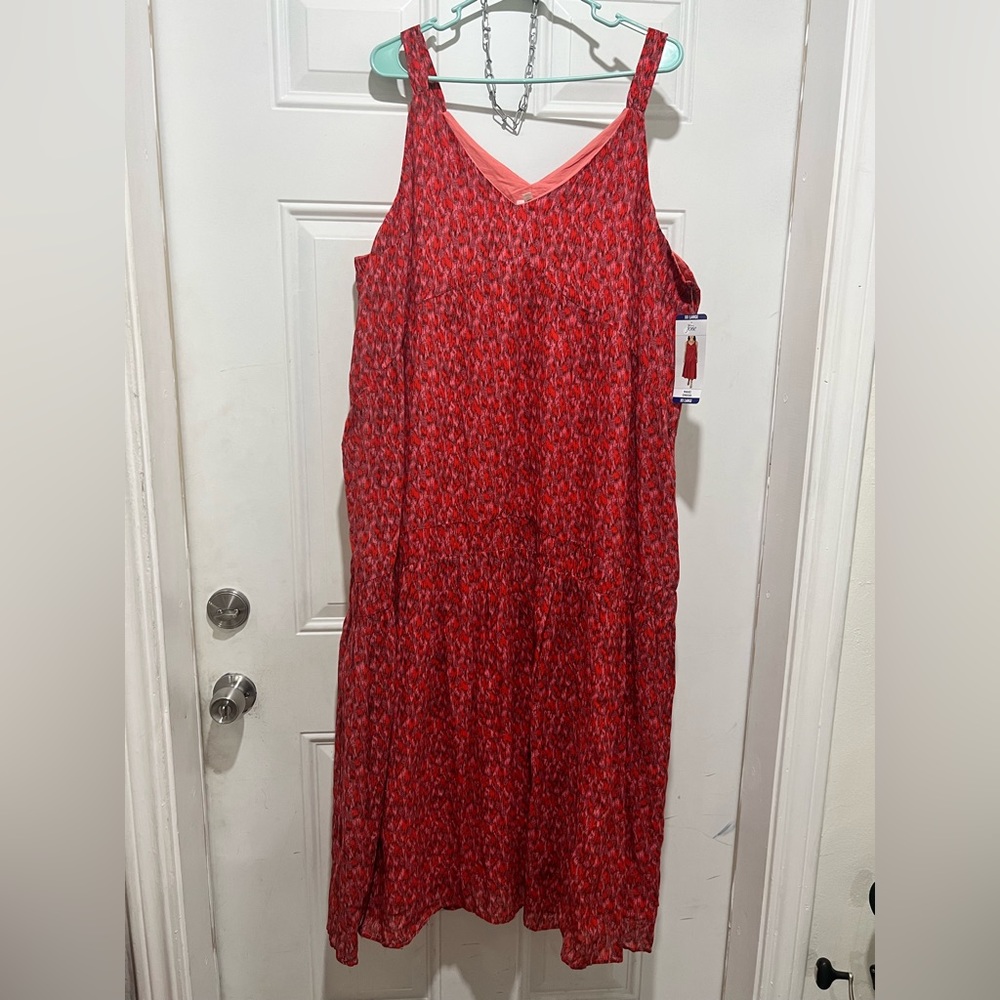 NWT Joie Womens Bondi Tiered Tea Rose Sleeveless Dress SIZE XXL NEW WITH TAGS